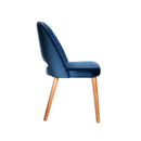 Semifreddo Chair - Trojan Oak Legs/Denim Velvet