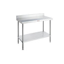 Simply Stainless 2100 x 600mm Work Bench with Splash Back