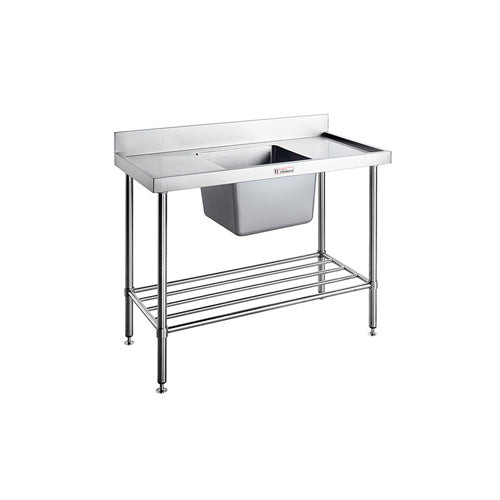 Simply Stainless 600 x 600mm Sink Bench with Splash Back