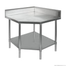 Corner Work bench with Splashback and Undershelf 900x900x900mm