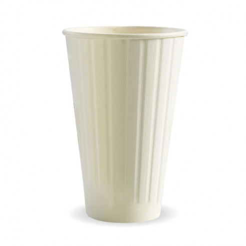 16oz Double Wall Biocup - White, c600
