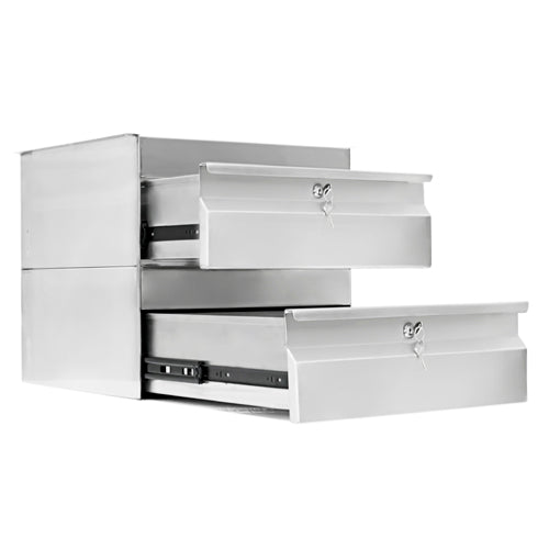 Simply Stainless 410 x 410 x 450mm Double Drawer