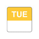 Label - Removable - 24mm Square - Tuesday, r1000