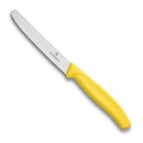 Steak Knife Serrated Round Tip 11cm Yellow