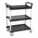 Trolley - 3 Tier Plastic - W810xD410xH910mm,  Black