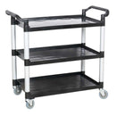 Trolley - 3 Tier Plastic - W1030xD490xH950mm, Black