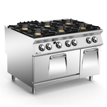 Mareno 90 Series 6 Burner Gas Cook Top w/ Oven Range 1200mm Wide Nat Gas