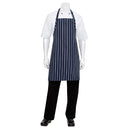 Apron - Navy/White Pinstripe - Bibbed - NoPkt