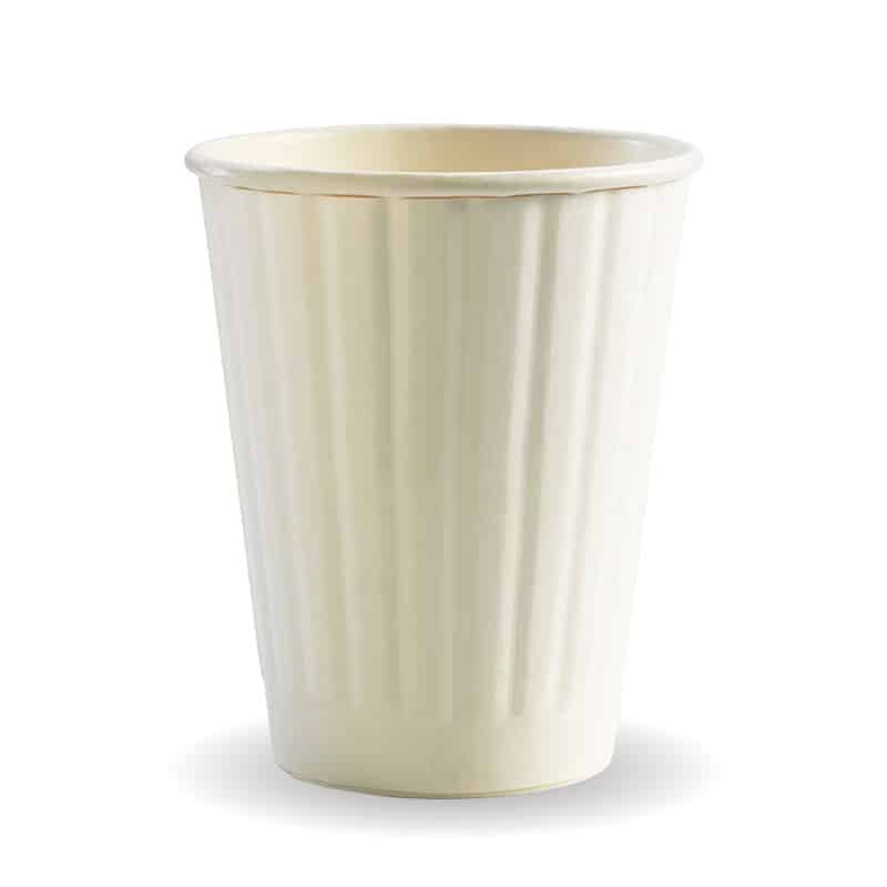 8oz Double Wall Biocup - White, c1000