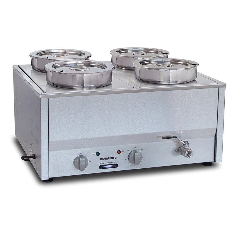 Roband Counter Top Bain Marie with Round Pans