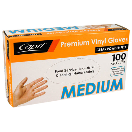 Glove - Clear - Powder Free - Med, p100