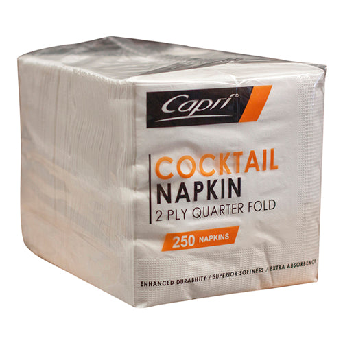 Napkin - Cocktail, 2ply - White, p250
