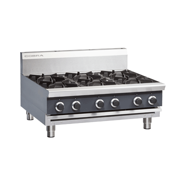 Cobra 900mm Gas Cooktop Bench Model- 6 Open Burner