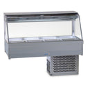 Roband Curved Glass Refrigerated Display Bar - 8 Pans