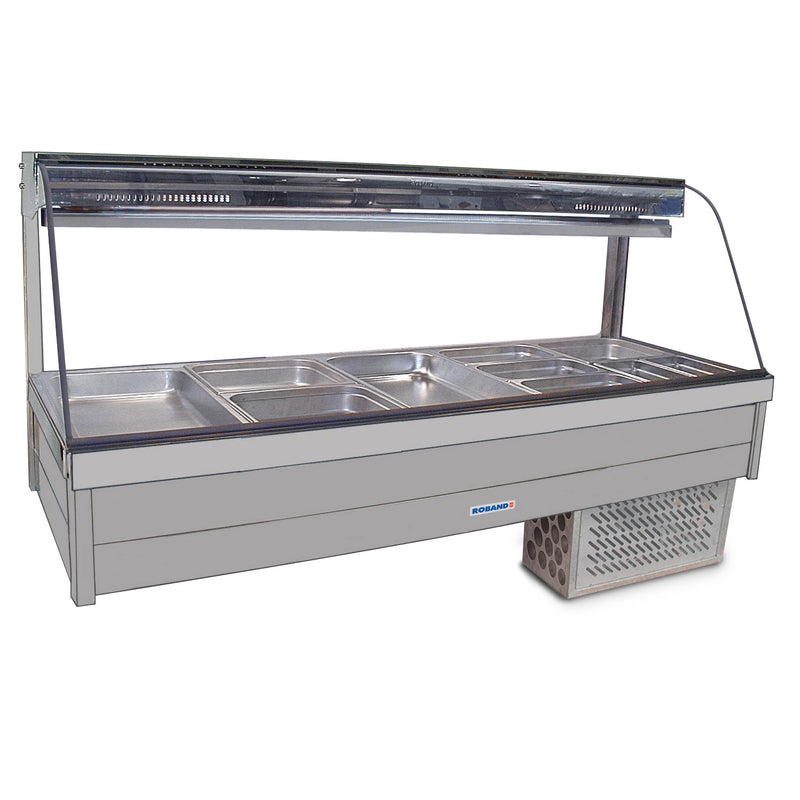 Roband Curved GLass Cold Food Bar - Refrigerated