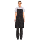 Apron - Black - Bib - Chalkstripe