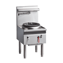 Cobra 600mm Gas Waterless Wok - 1 Hole Chimney Burner with Leg Stand