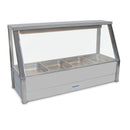 Roband Straight Glass Hot Food Display Bar - 4 Pans Single Row