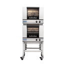 Turbofan Electric Convection oven, 2 x E22M3 double stacked with adjustable feet base stand