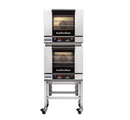 Turbofan Digital Electric Convection Oven, 2 x E23D3 double stacked with castor base stand