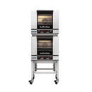 Turbofan Digital Electric Convection Oven, 2 x E23D3 double stacked with adjustable feet base stand