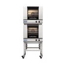 Turbofan Electric Convection Oven, 2 x E23M3 double stacked with castor base stand