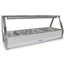 Roband Straight Glass Hot Food Display Bar - 10 Pans Double Row