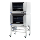 Turbofan Electric Convection Oven, 2 x E27M2 double stacked with castor base stand