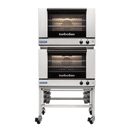 Turbofan Electric Convection Oven, 2 x E27M3 double stacked with castor base stand