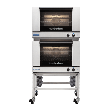 Turbofan Electric Convection Oven, 2 x E27M3 double stacked with castor base stand