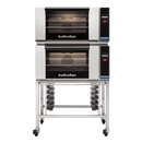 Turbofan Touch Screen Electric Convection Oven, 2 x E27T3 double stacked with adjustable feet base s