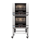 Turbofan Touch Screen Electric Convection Oven, 2 x E28T4 double stacked with castor base stand