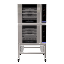 Turbofan Electric Convection Oven, 2 x E30M3 double stacked with adjustable feet base stand