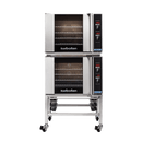 Turbofan Digital Electric Convection Oven, 2 x E31D4 double stacked with castor base stand