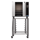 Turbofan Touch Screen Electric Convection Oven, 2 x E32T4 double stacked with castor base stand
