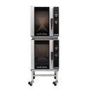 Turbofan Electric Convection Oven, 2 x E33D5 double stacked with castor base stand