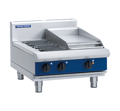 Blue Seal 600mm Electric Cooktop Bench Model - 2 x 2.4kW Open Burners 300mm Griddle