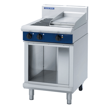 Blue Seal 600mm Electric Cooktop Cabinet Base (excl Racking Kit) - 2 x 2.4kW Open Burners 300mm Grid