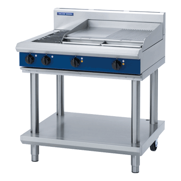 Blue Seal 900mm Electric Cooktop Leg Stand - 2 x 2.4kW Open Burners 600mm Griddle