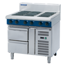 Blue Seal 900mm Electric Cooktop Refrig Base 2x1/1GN Drawers - 6 x 2.4kW Open Burners