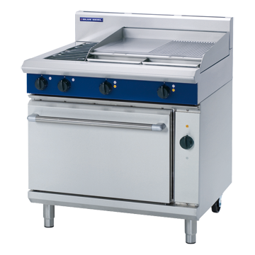 Blue Seal 900mm Electric Range Convection Oven 2/1GN - 2 x 2.4kW Open Burners 600mm Griddle