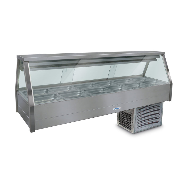 Roband Straight Glass Refrigerated Display Bar - 12 Pans