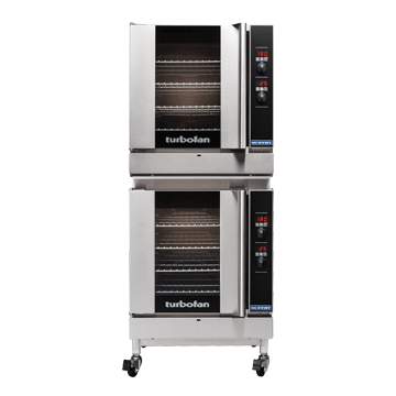 Turbofan Gas Convection oven, 2 x G32D4 double stacked with castor base stand