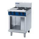 Blue Seal 600mm Gas Cooktop 4 Burner Cabinet Base - 112MJ/Hr