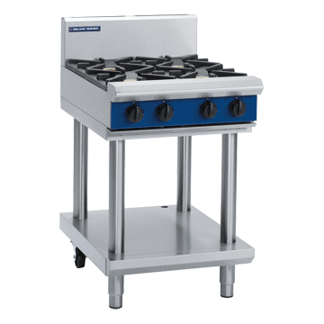 Blue Seal 600mm Gas Cooktop 4 Burner Leg Stand - 112MJ/Hr