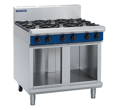 Blue Seal 900mm Gas Cooktop 6 Burner Cabinet Base - 4B 300mm Griddle 132MJ/Hr