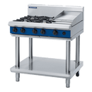 Blue Seal 900mm Gas Cooktop 6 Burner Leg Stand - 4B 300mm Griddle 132MJ/Hr