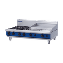Blue Seal 1200mm Gas Cooktop 8 Burner Bench Model - 4B 600mm Griddle 152MJ/Hr