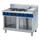Blue Seal 1200mm Gas Cooktop 8 Burner Cabinet Base - 6B 300mm Griddle 188MJ/Hr