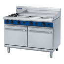 Blue Seal 1200mm Gas Range Double Static Oven 8 Burner 2x1/1GN - 2B 900mm Griddle 164MJ/Hr